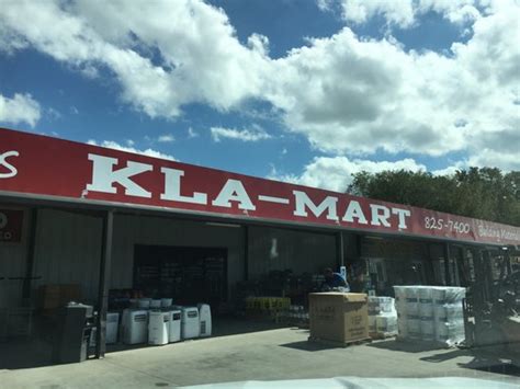 Kla mart - Sep 3, 2018 · In Town: Clay Larremore worked at a manufacturing plant for 19 years, switching in 1998 to owning a building supply store now called KLA-MART Discount Surplus in Pryor, Okla. “My grandmother, Clara Trent, had a thrift store and was always dragging me to auctions, so finding bargains is in my blood.,” he said. 